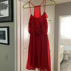 Orange Flowy Mini Dress